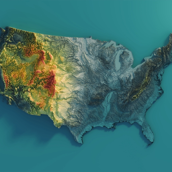 Us Elevation Map 3d 3D Cartography Collection | Vizart