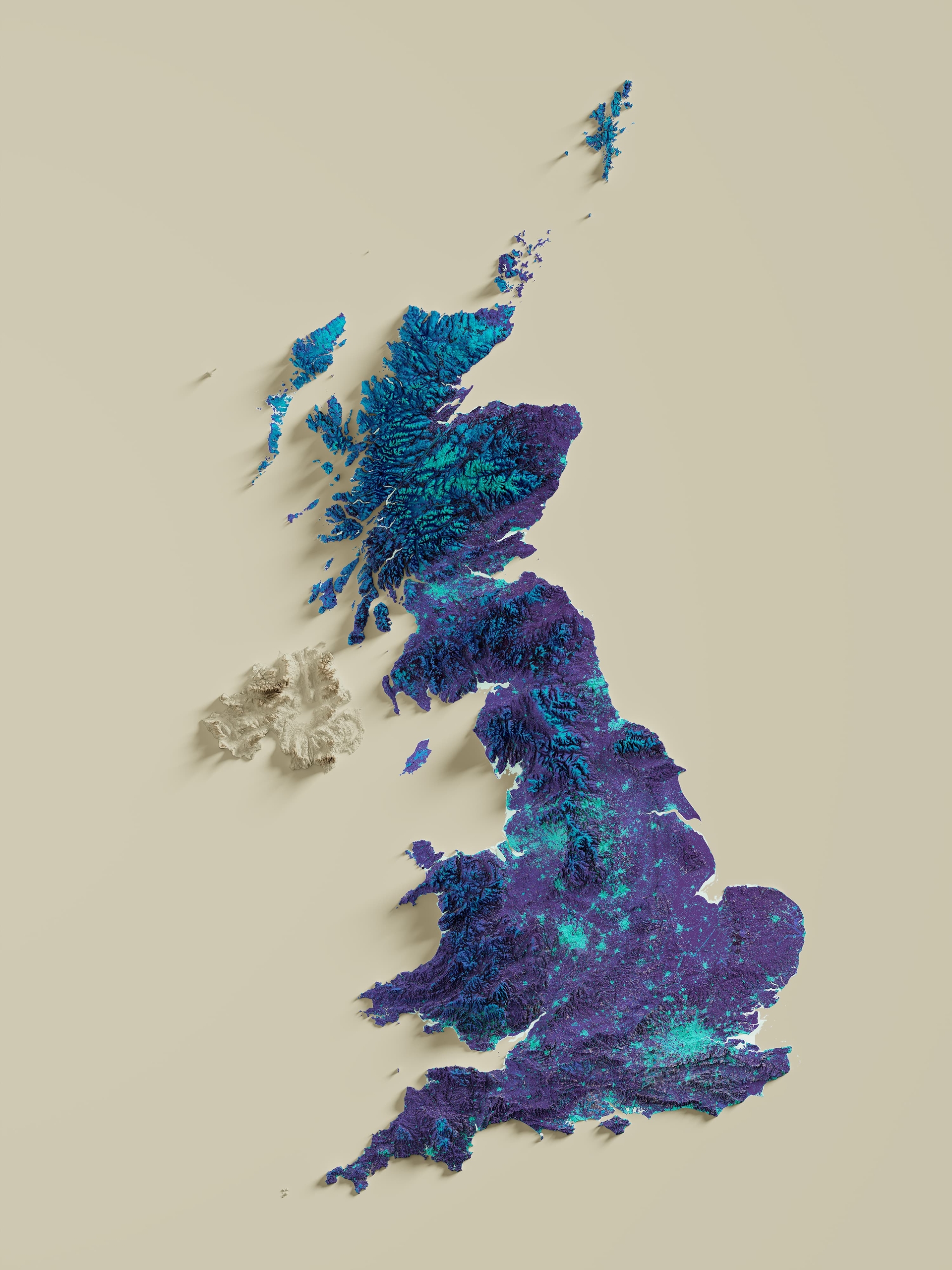 United Kingdom | Hypsometric tint - Viridis
