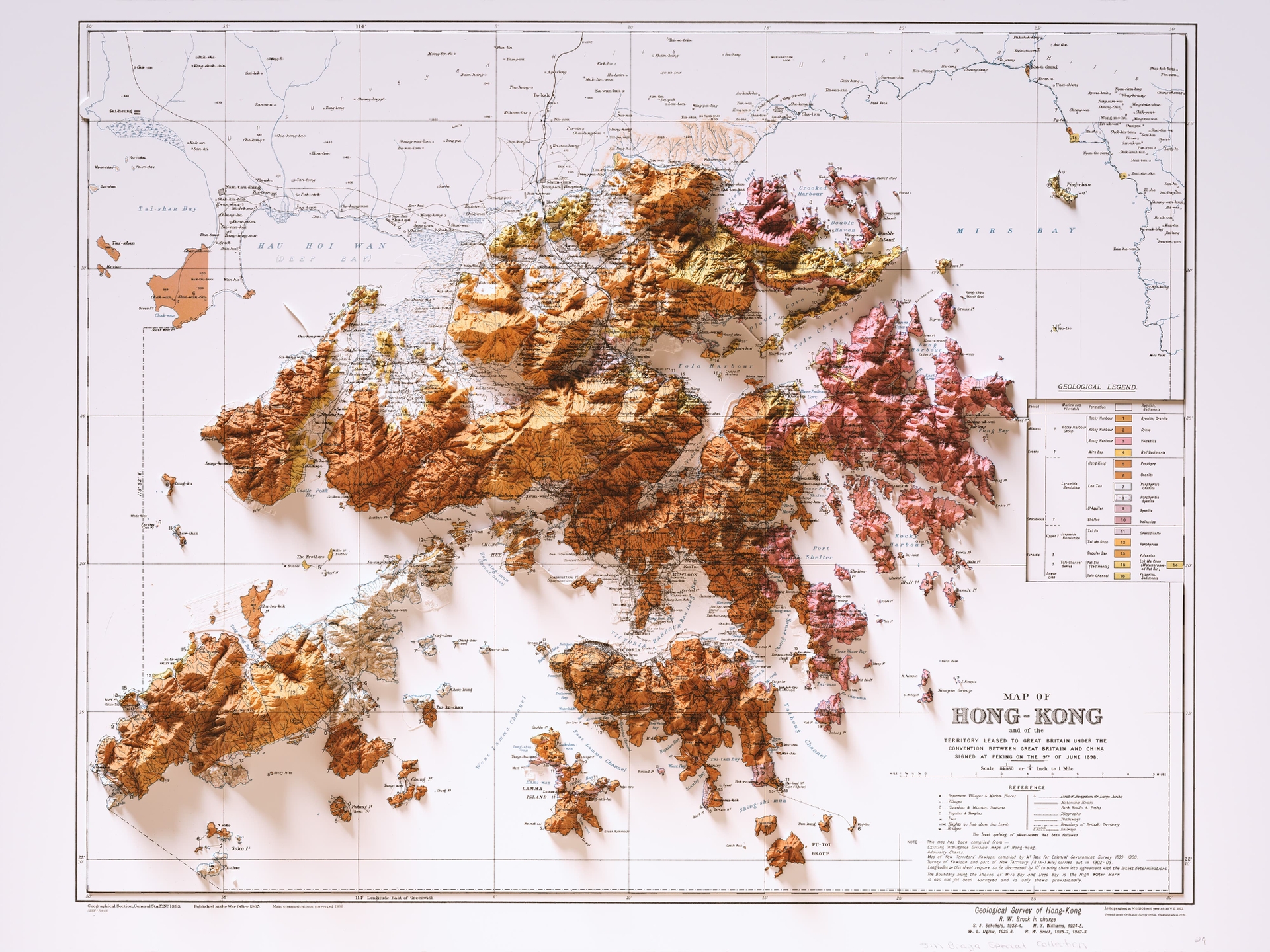 Hong Kong | Geological map - 1936
