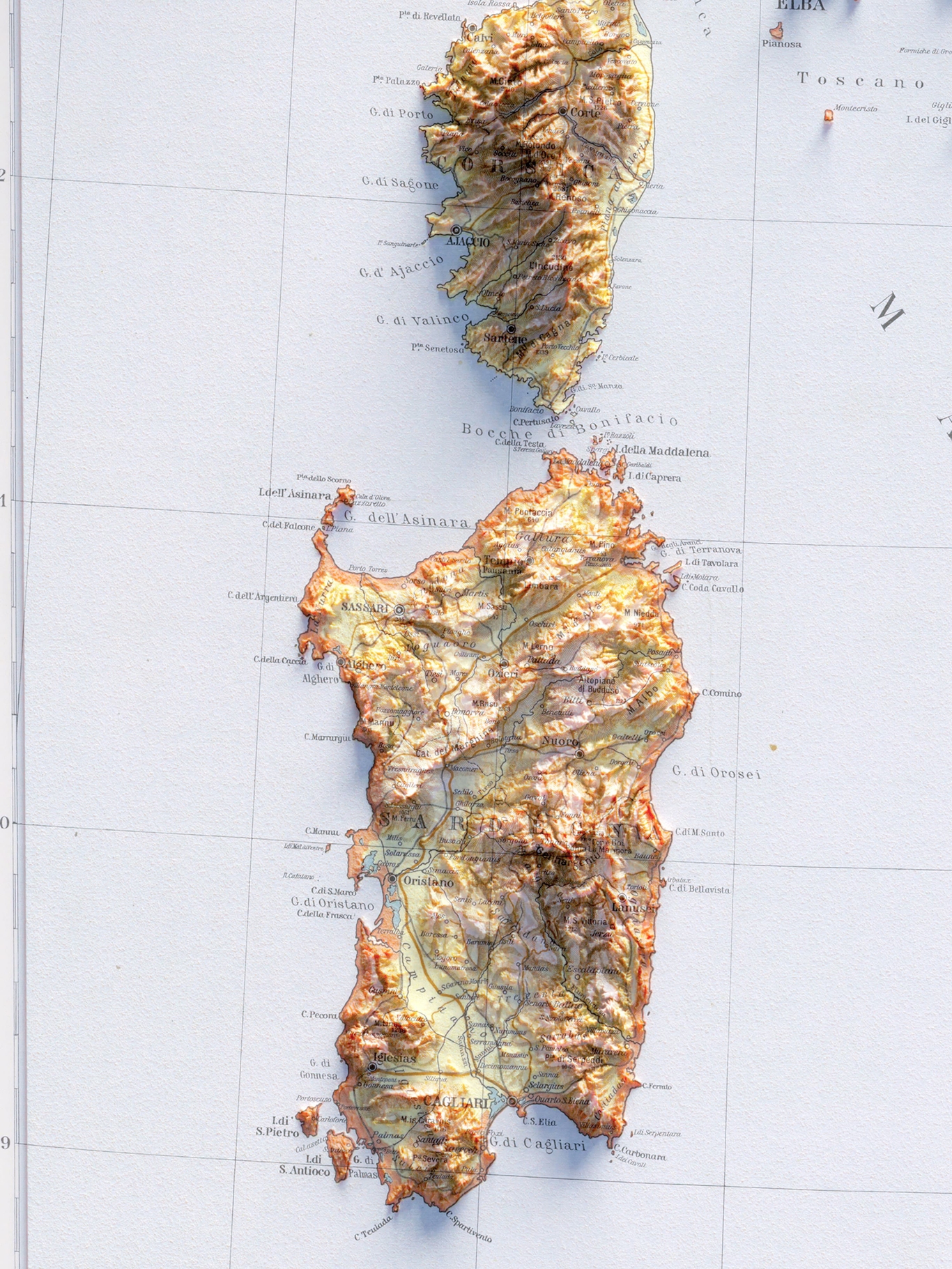 Italy Topographic map 1922 VizArt