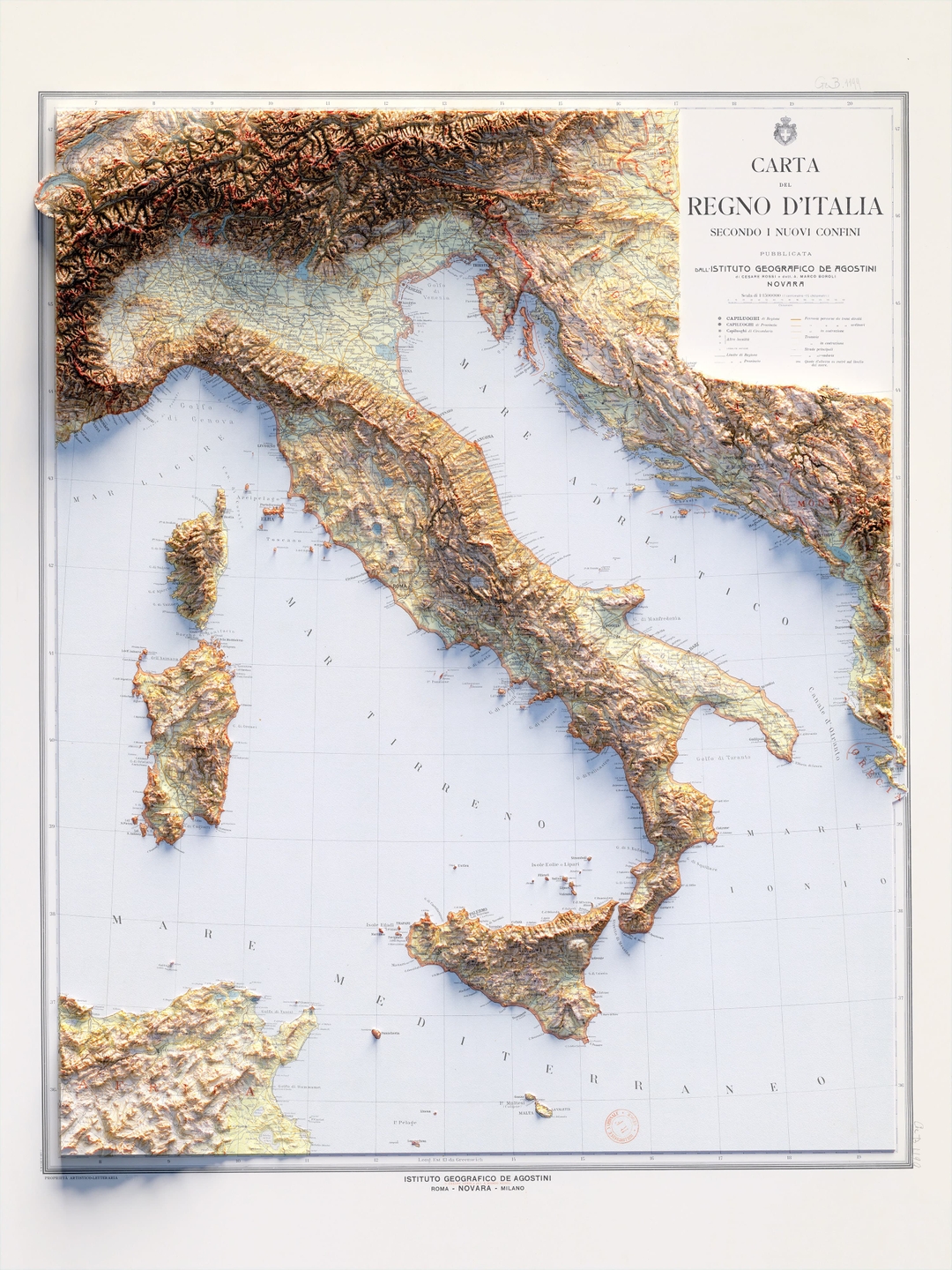 Italy Topographic map 1922 VizArt